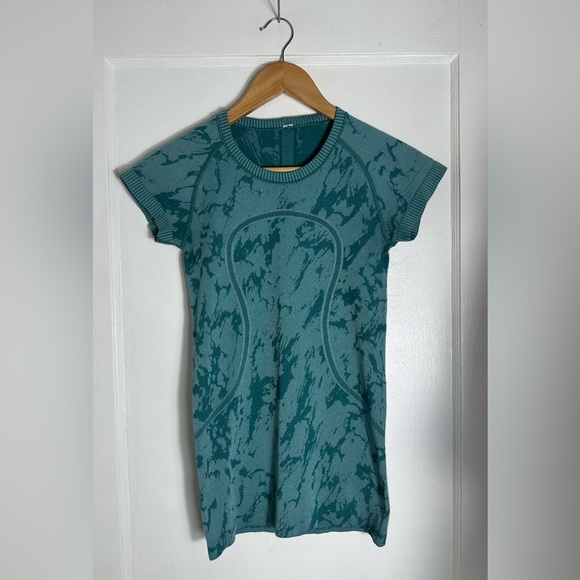 Lululemon Swiftly Tech Short Sleeve Heathered Forage Teal - Size 4 - Picture 4 of 11